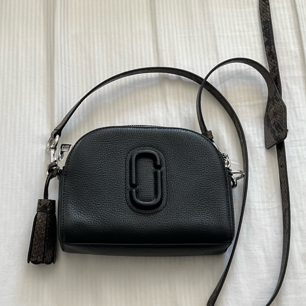 Marc Jacobs Shutter snakeskin Embossed strap leather crossbody